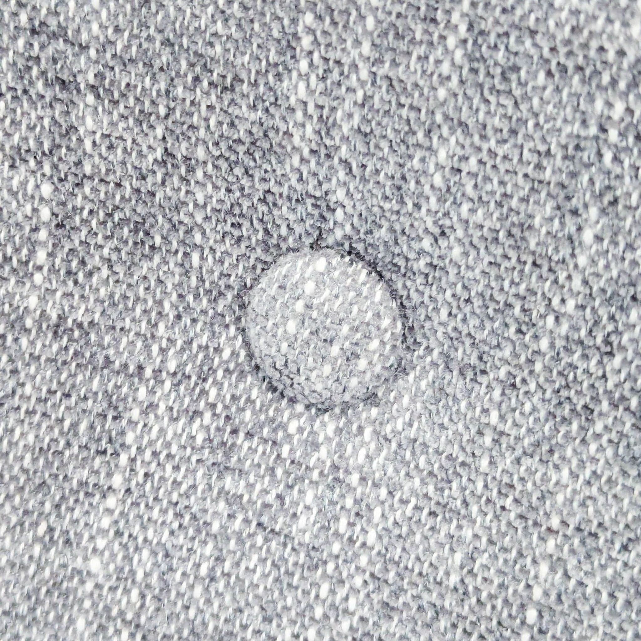 Modern Grey Fabric Swivel Lounge Chair with Button Detail - Thumbnail 7