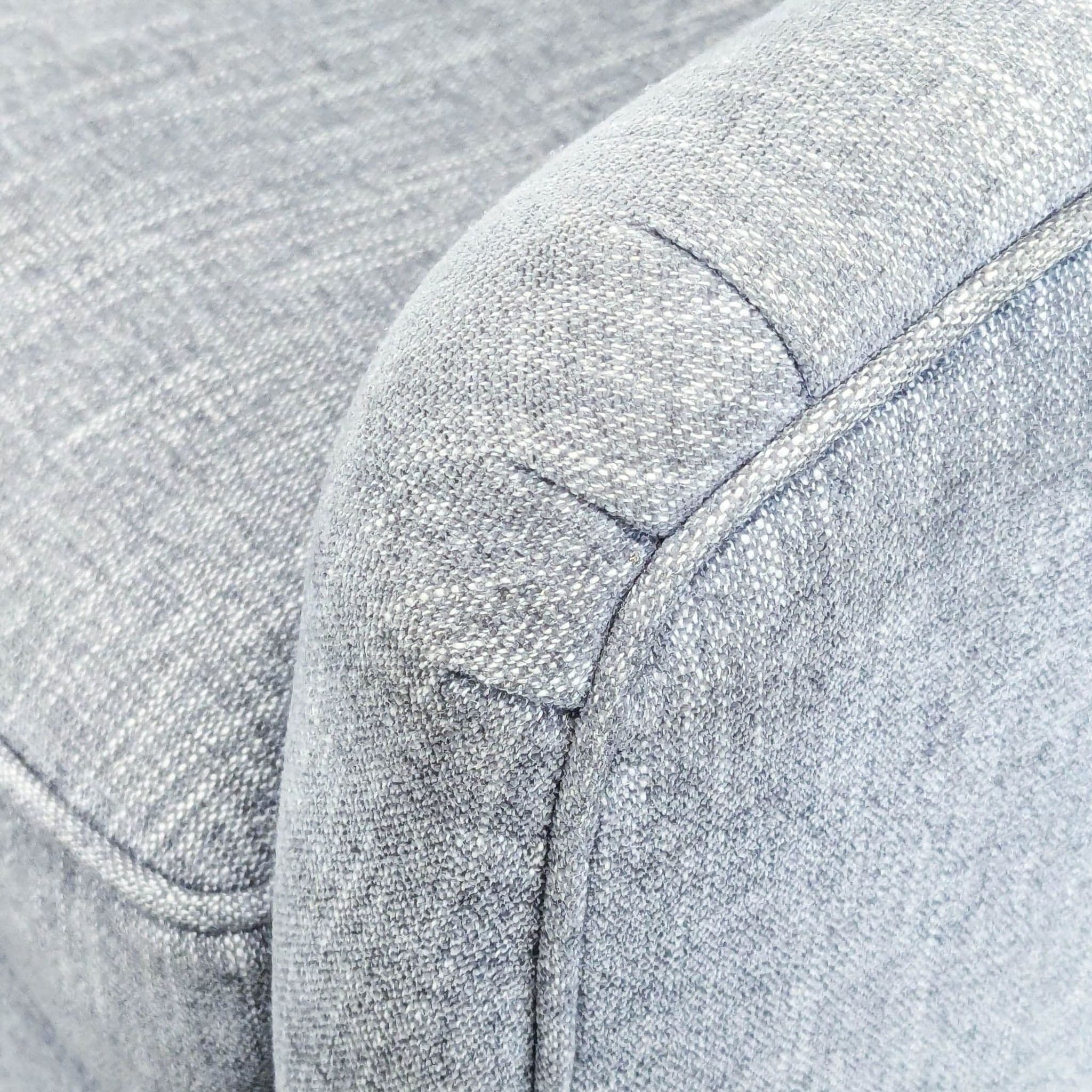 Modern Grey Fabric Swivel Lounge Chair with Button Detail - Thumbnail 6