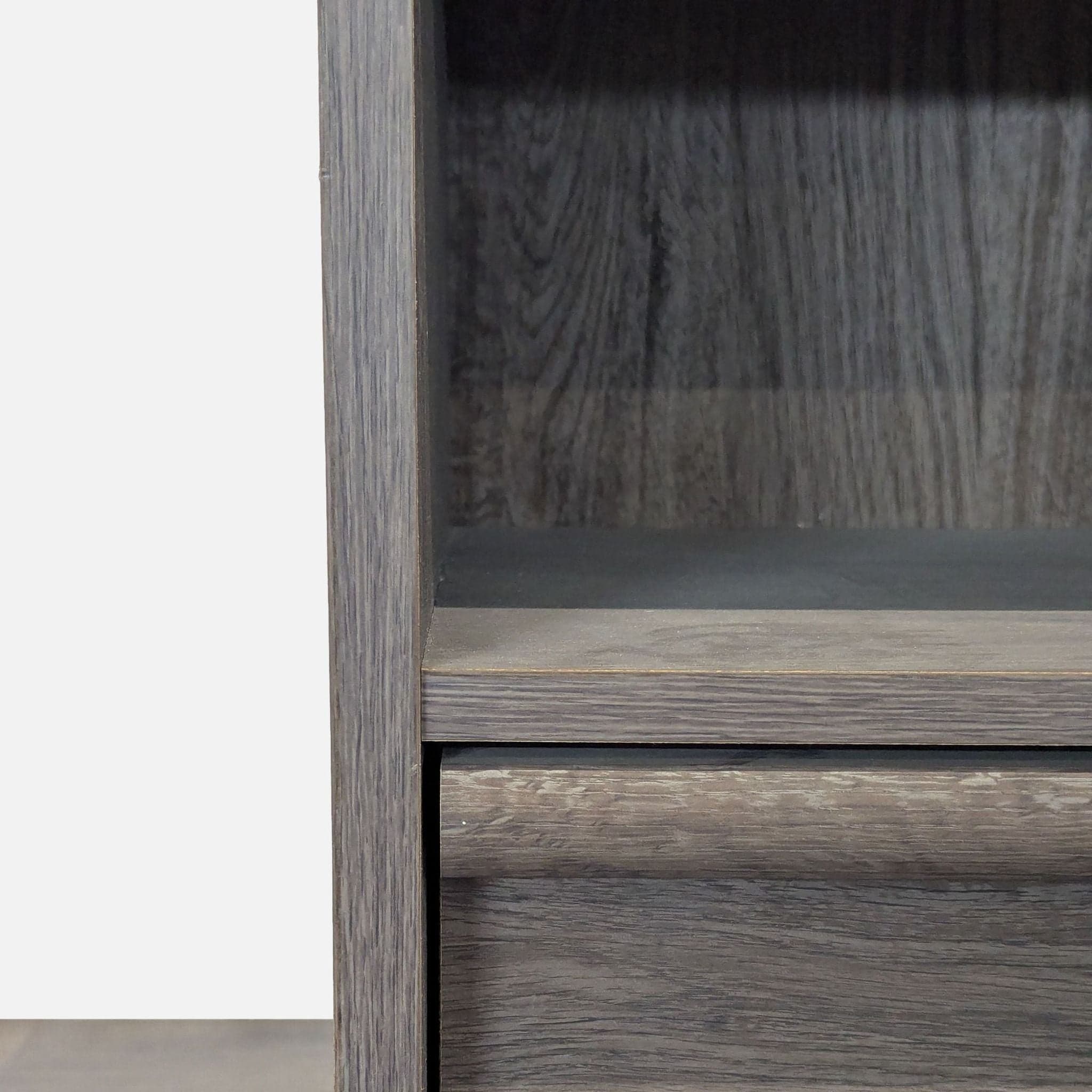 One Drawer Open Shelf Nightstand - Thumbnail 4