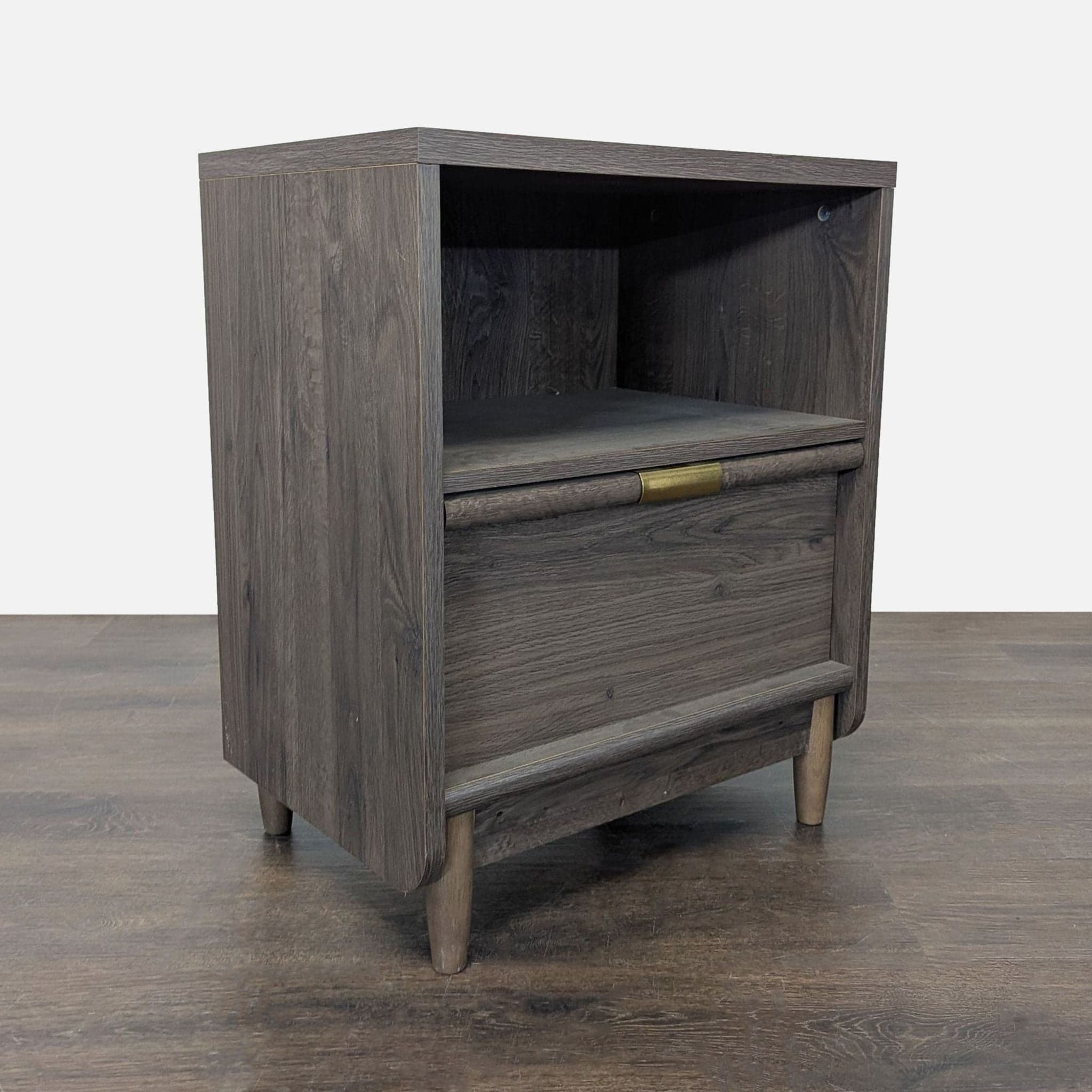 One Drawer Open Shelf Nightstand - Thumbnail 10