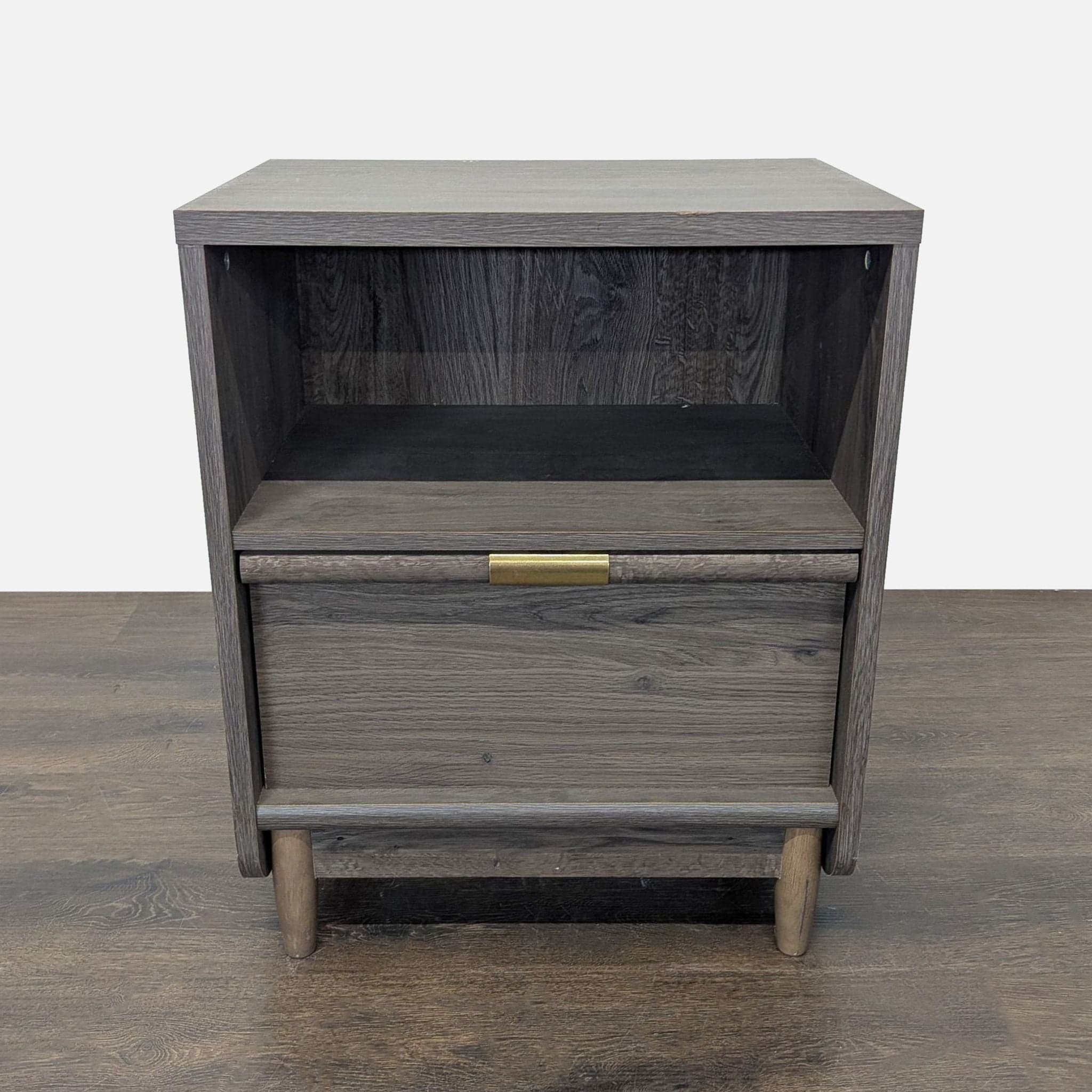 One Drawer Open Shelf Nightstand - Thumbnail 9