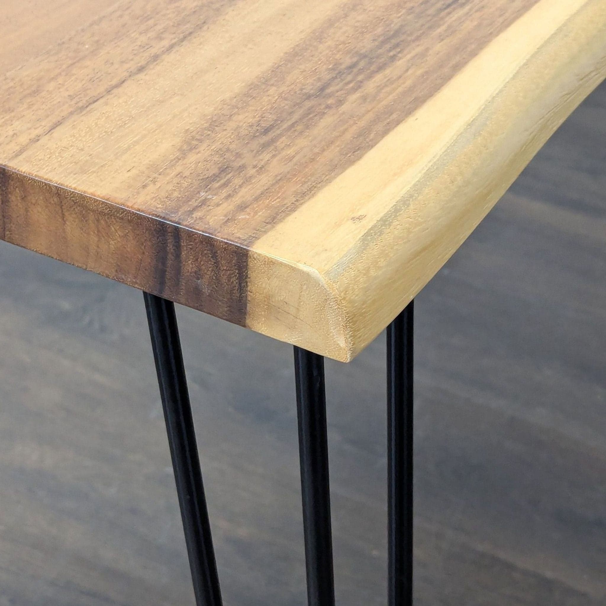 Live Edge Dining Table on Hairpin Legs - Thumbnail 4