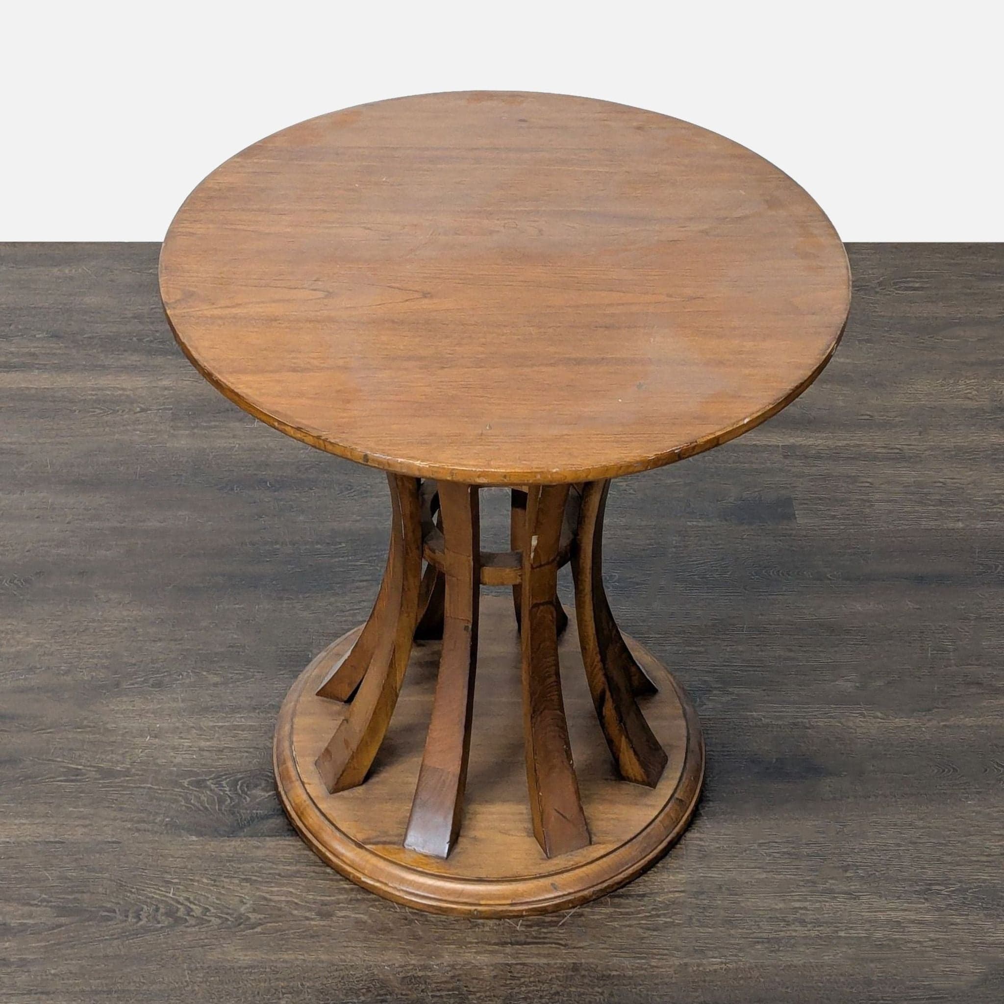 Crate & Barrel Round Wood End Table - Thumbnail 6