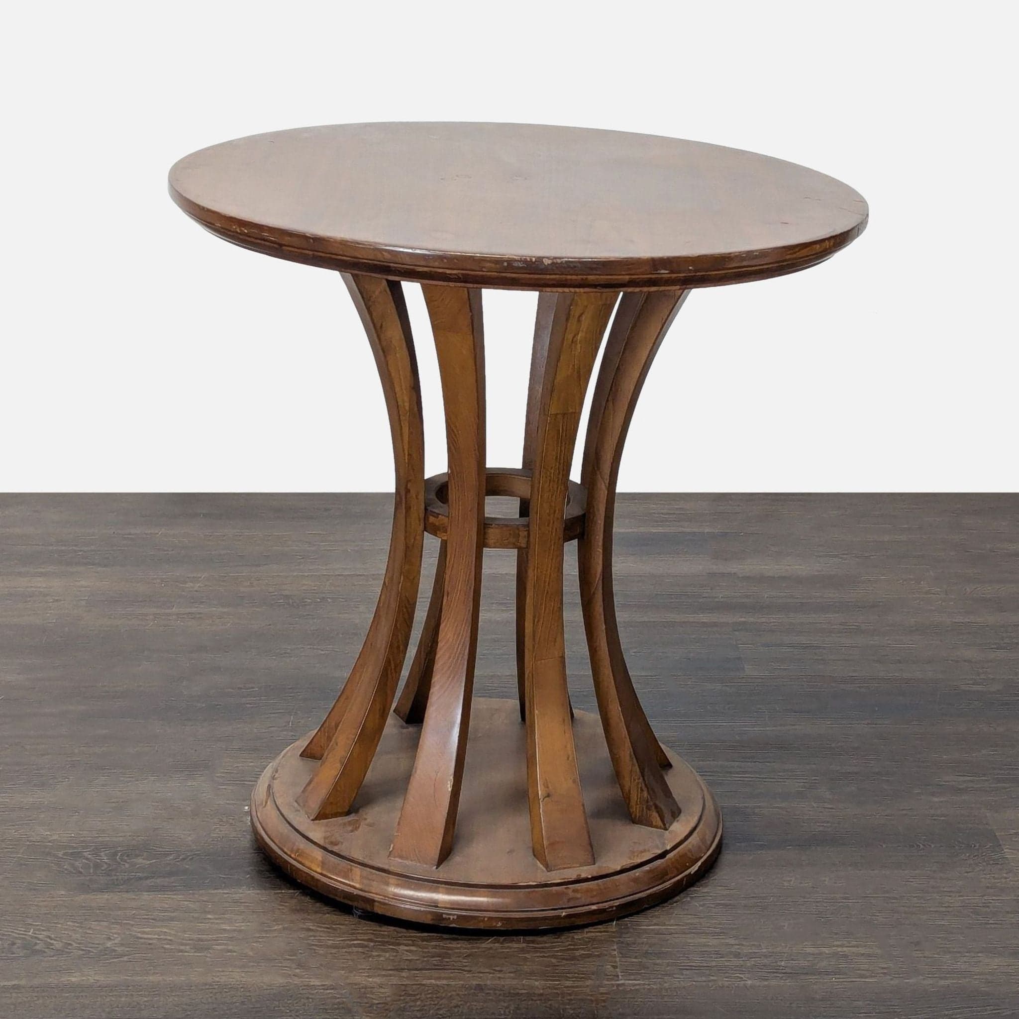 Crate & Barrel Round Wood End Table - Thumbnail 7