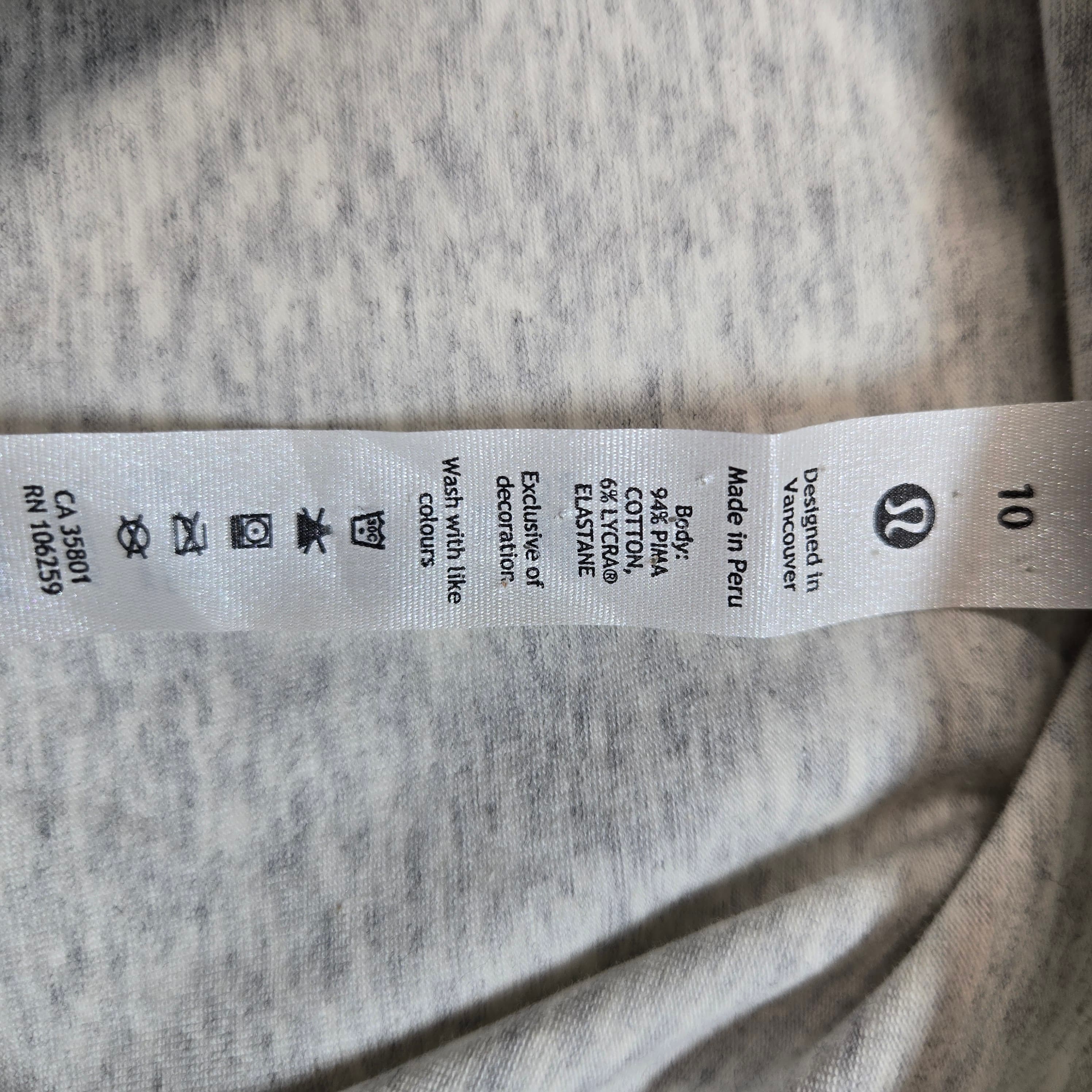 Lululemon Heathered Gray T-Shirt Size 10 NWT - Thumbnail 6