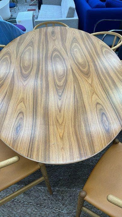Tulip Knoll Saarinen Dining Table, Oval 84" (Rosewood Veneer) - Regular - Regular - Thumbnail 3