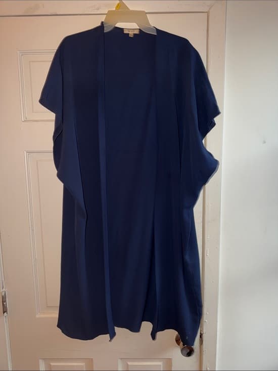 love J Navy Open Front Draped Women’s Top - Thumbnail 3