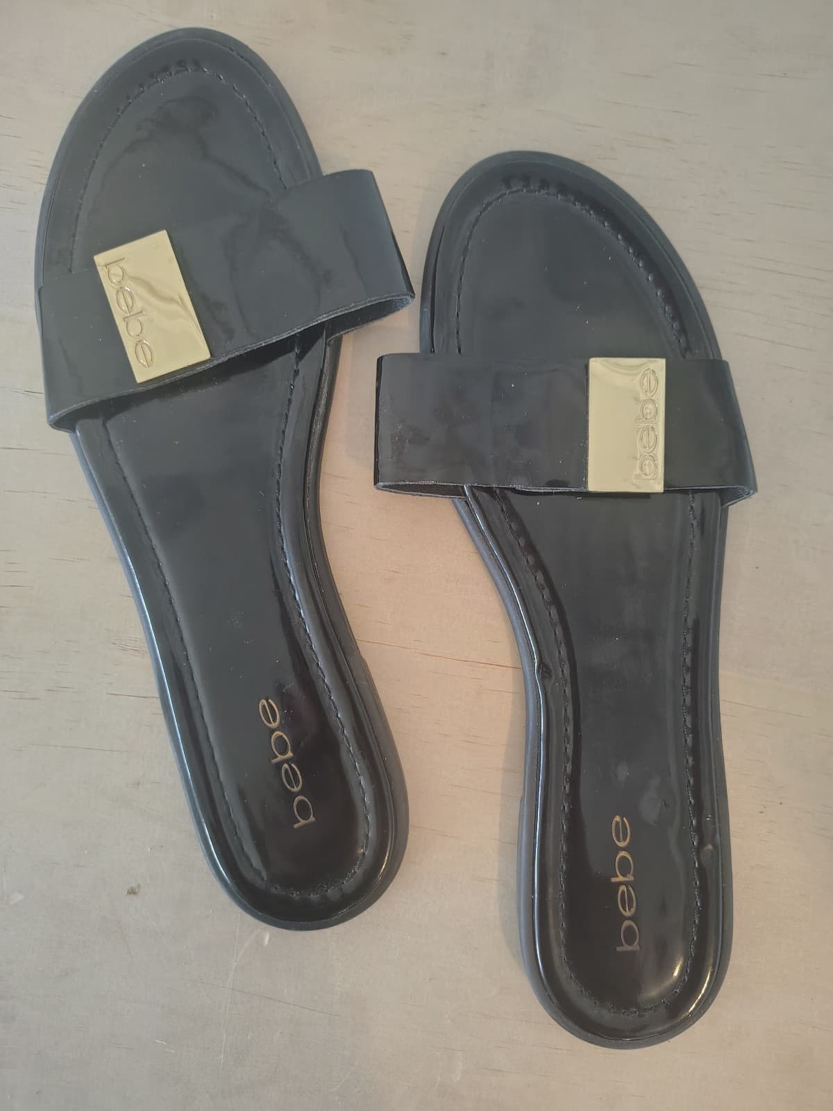 BEBE "Lana" Plastic Slides: sz 11 - Thumbnail 2