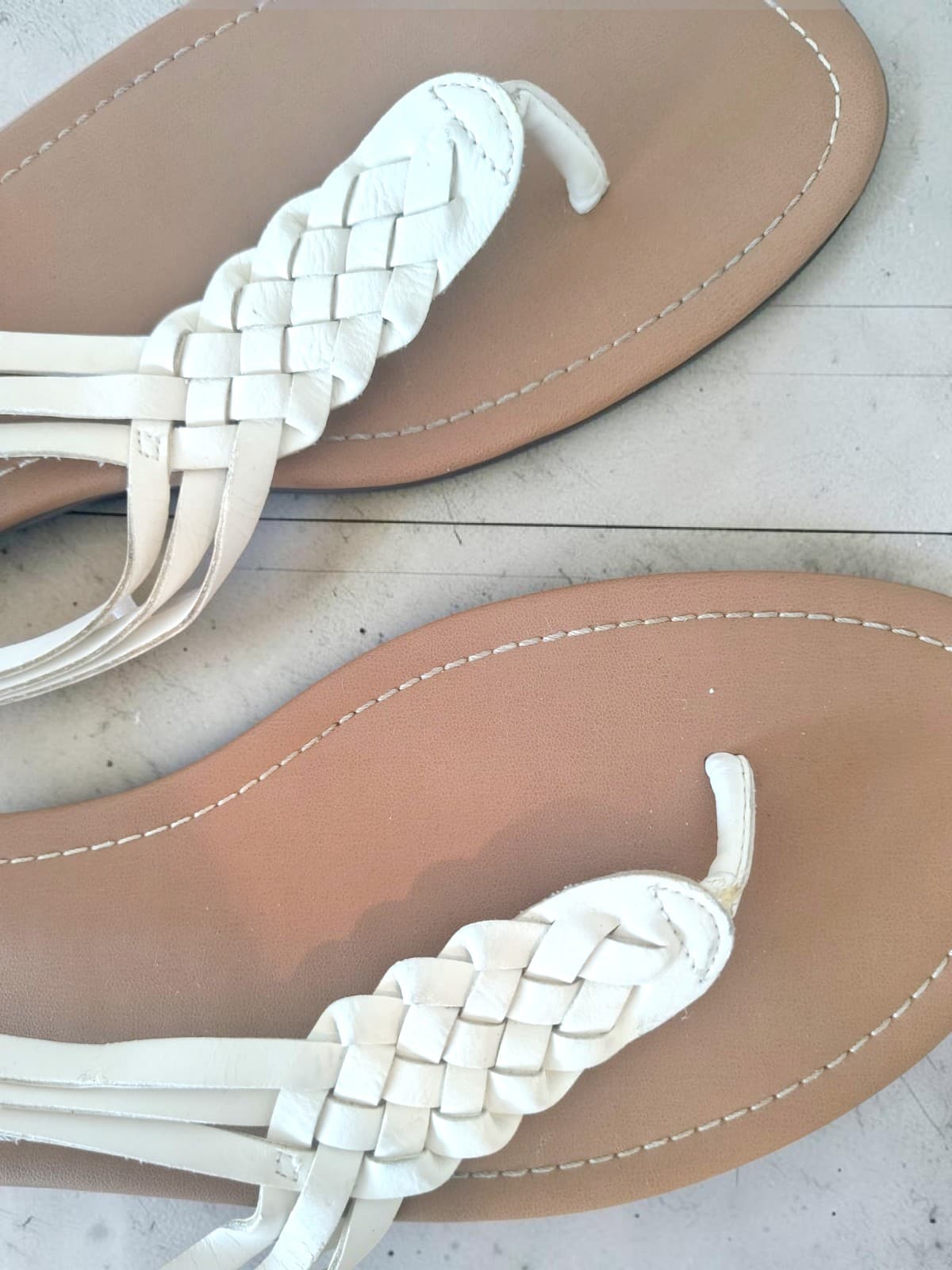 AMERICAN EAGLE Braided Leather Sandals: sz 13 - Thumbnail 2
