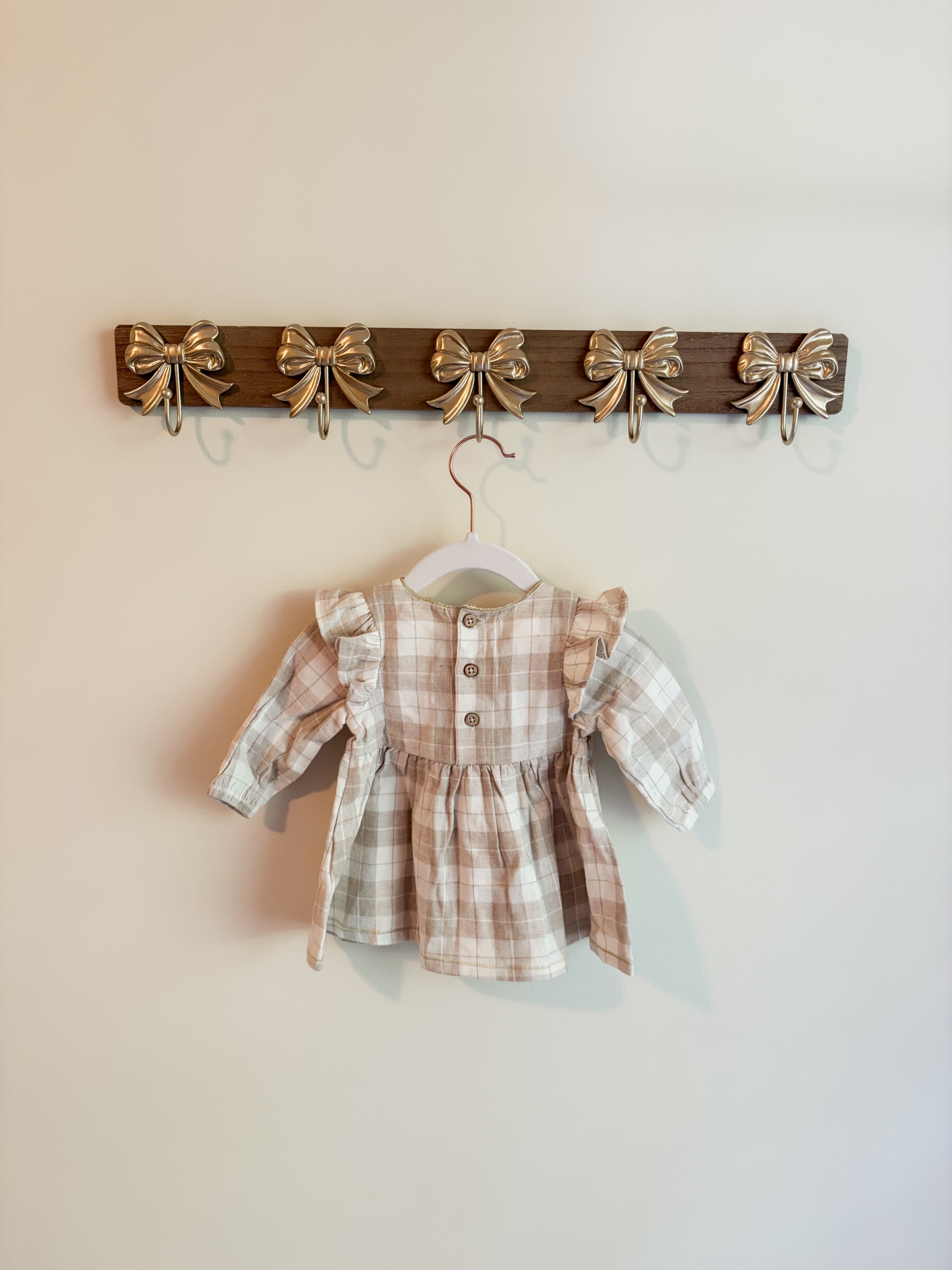 Mudpie NWT size 0-3 months plaid long sleeve dress - Thumbnail 2