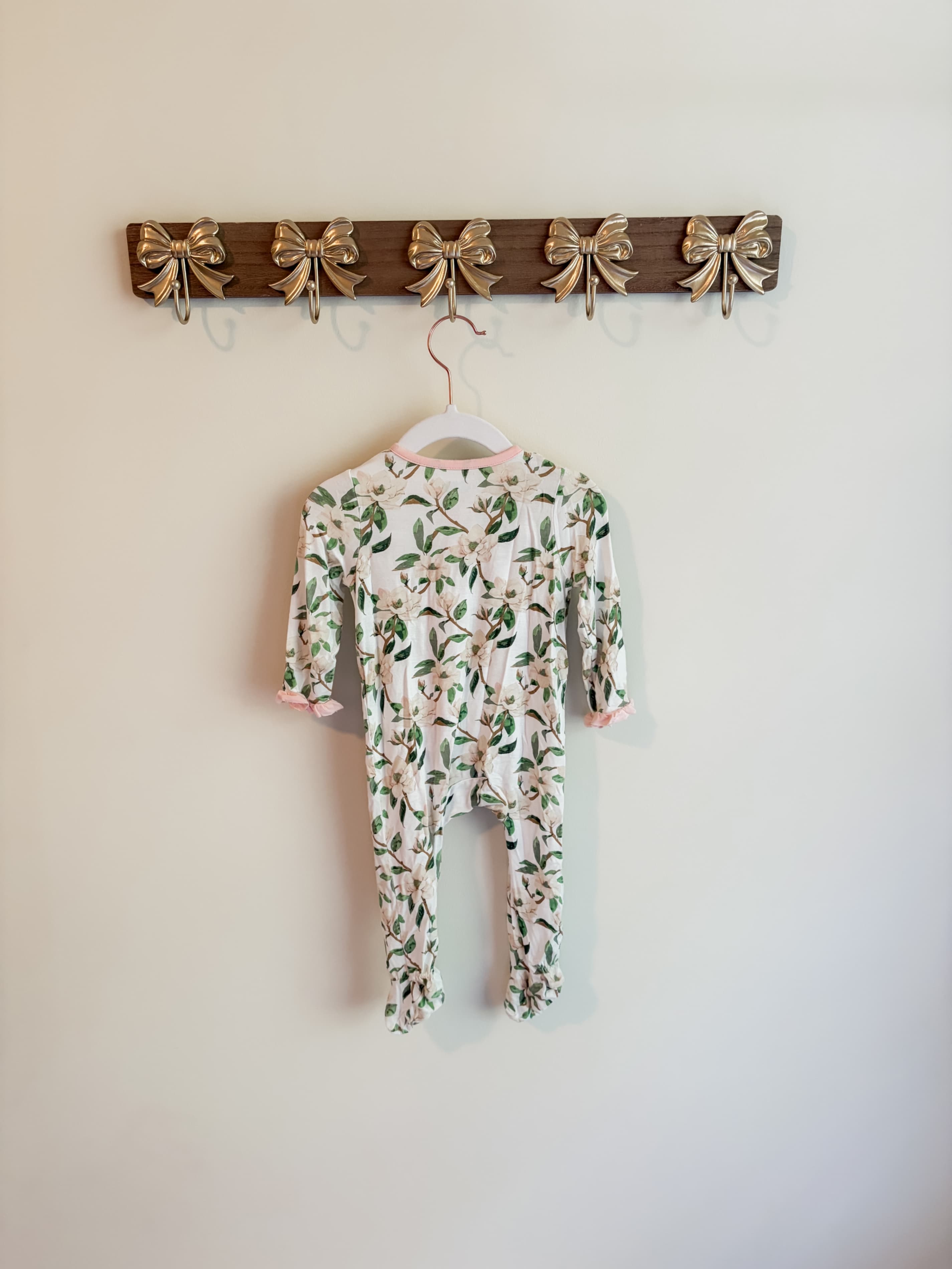 Mudpie size 3-6 months magnolia print sleeper - Thumbnail 2