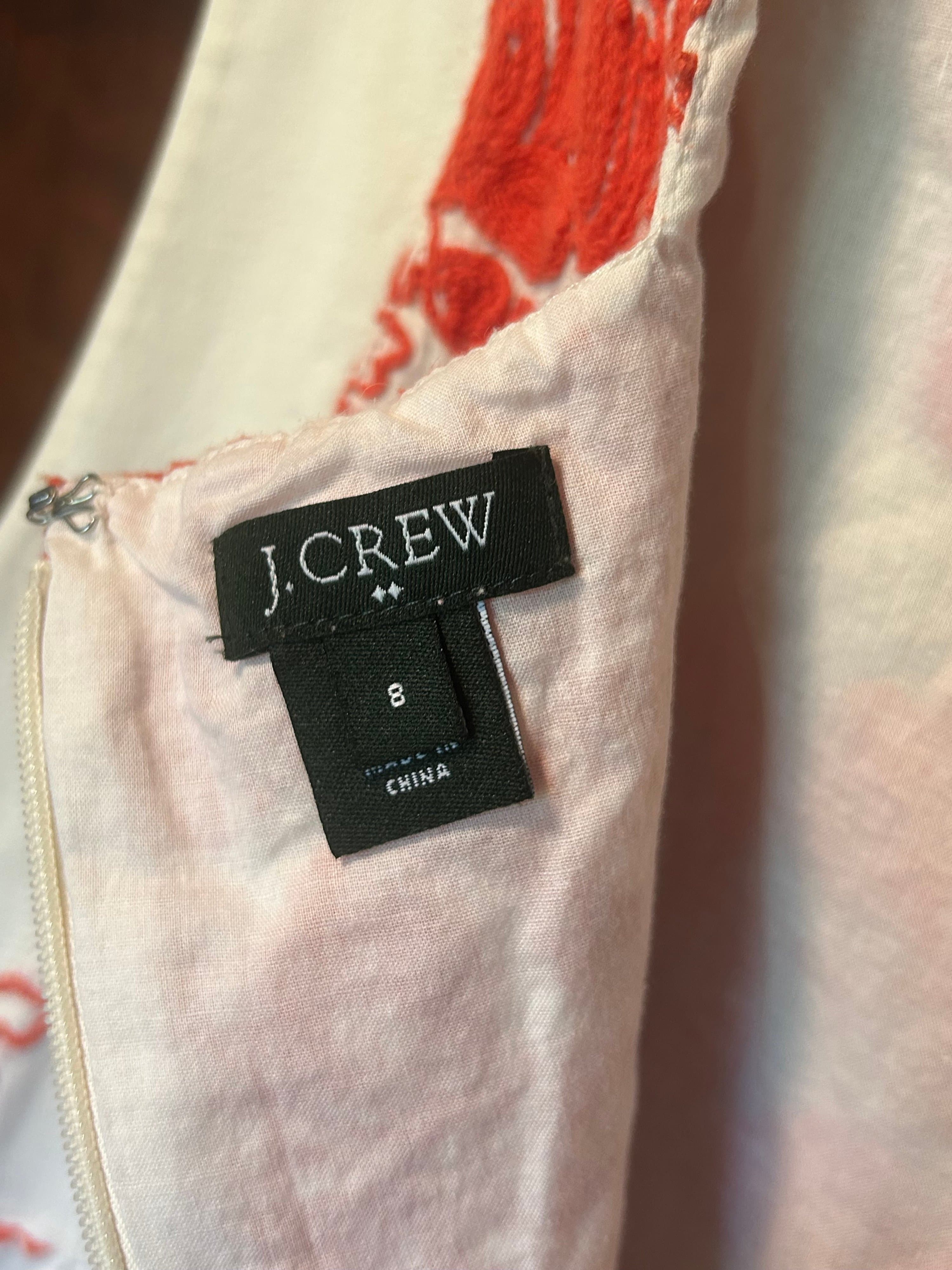 J. Crew Floral Embroidered Sleeveless Dress - Thumbnail 2