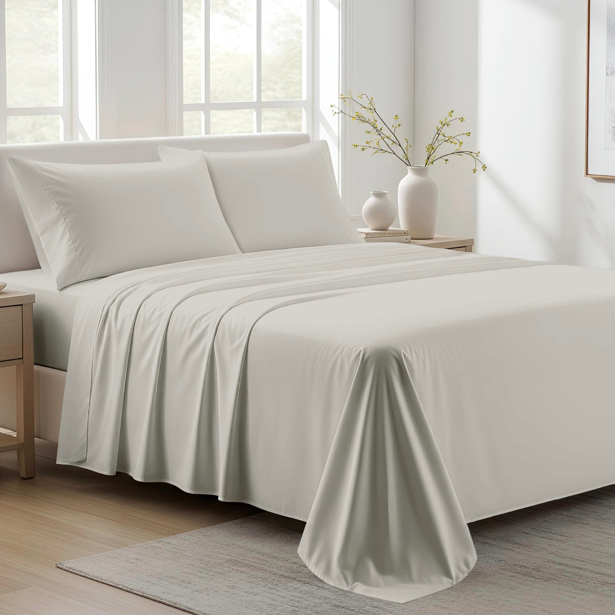 Ashton Sheets 100 Organic Cotton Sheets California King Size - Organic Cotton