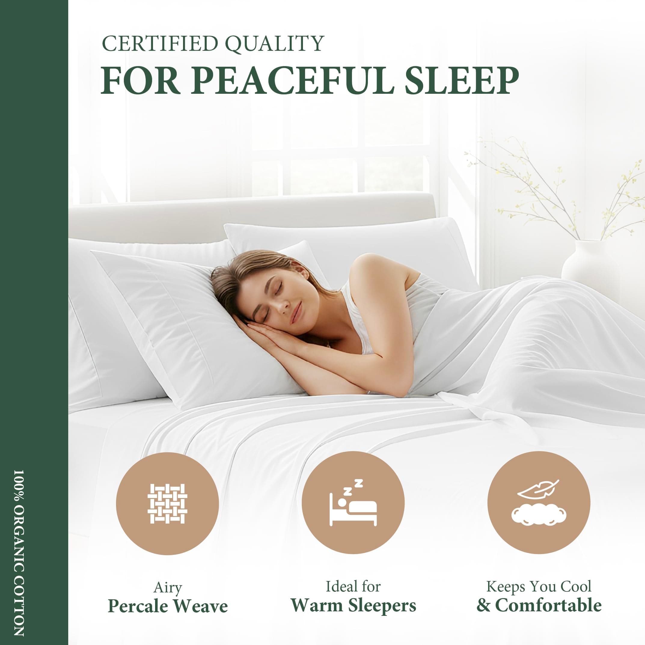 Ashton Sheets 100 Organic Cotton Sheets California King Size - Organic Cotton - Thumbnail 6