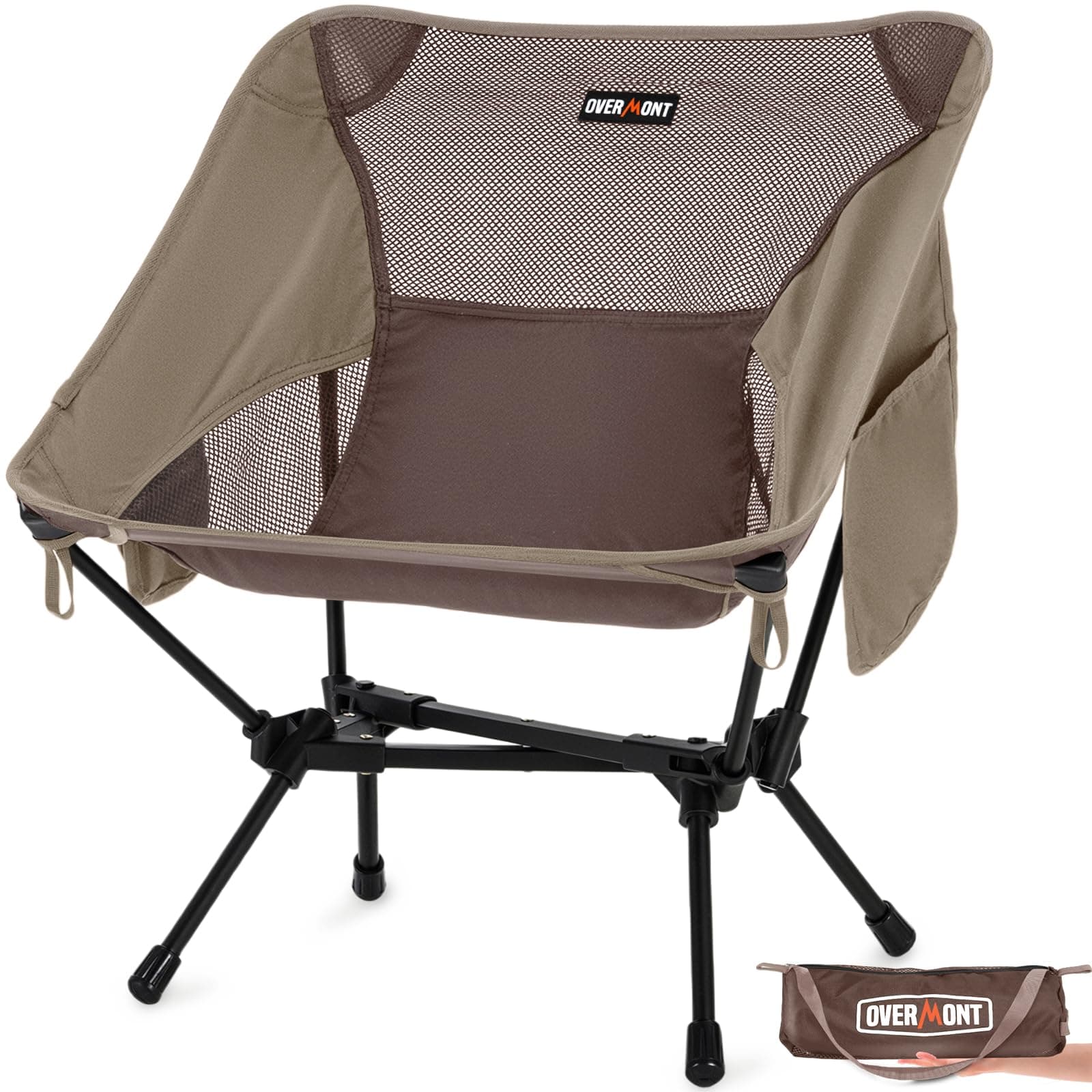 Overmont Ultralight Portable Camping Chair- Lightweight Folding Backpacking