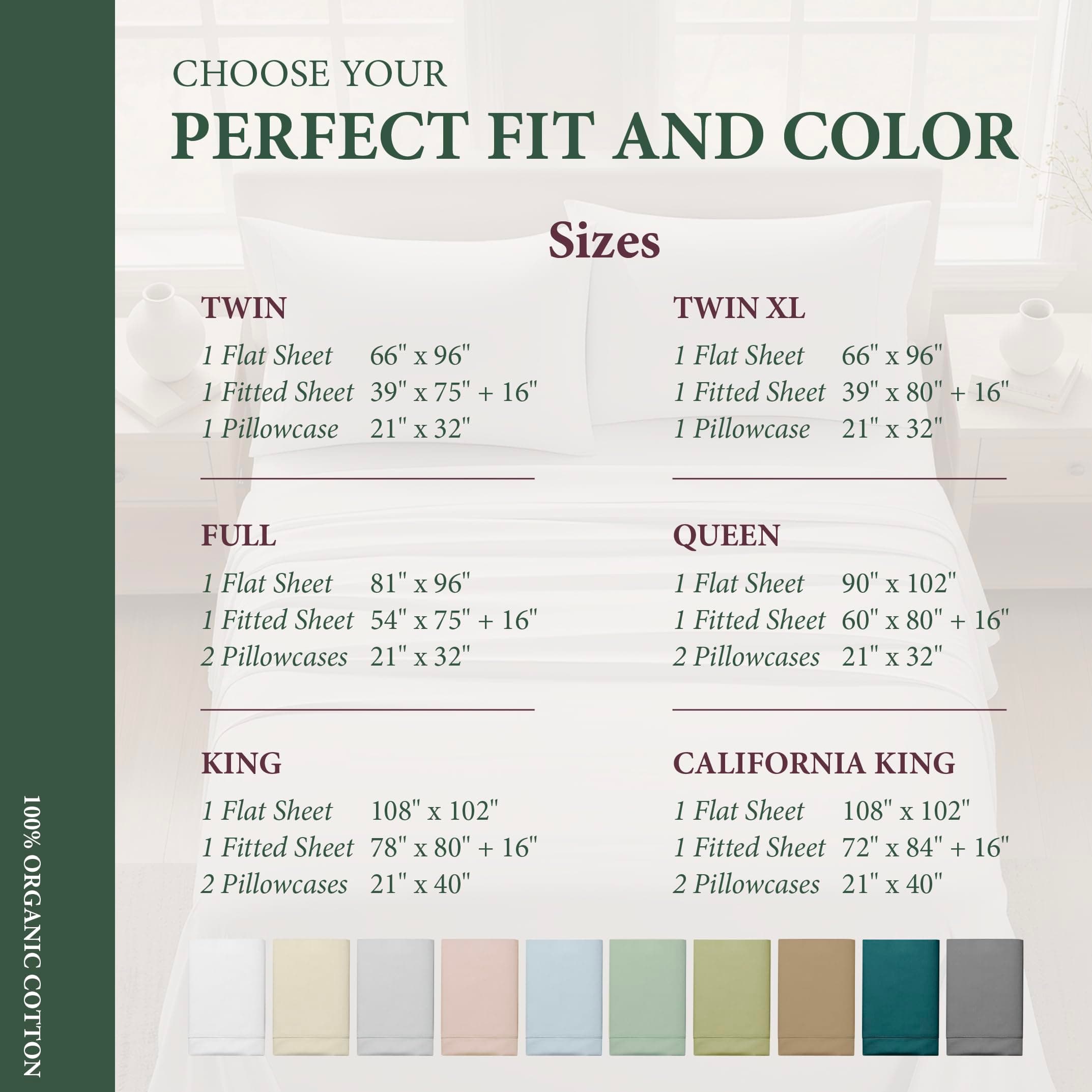 Ashton Sheets 100 Organic Cotton Sheets California King Size - Organic Cotton - Thumbnail 8