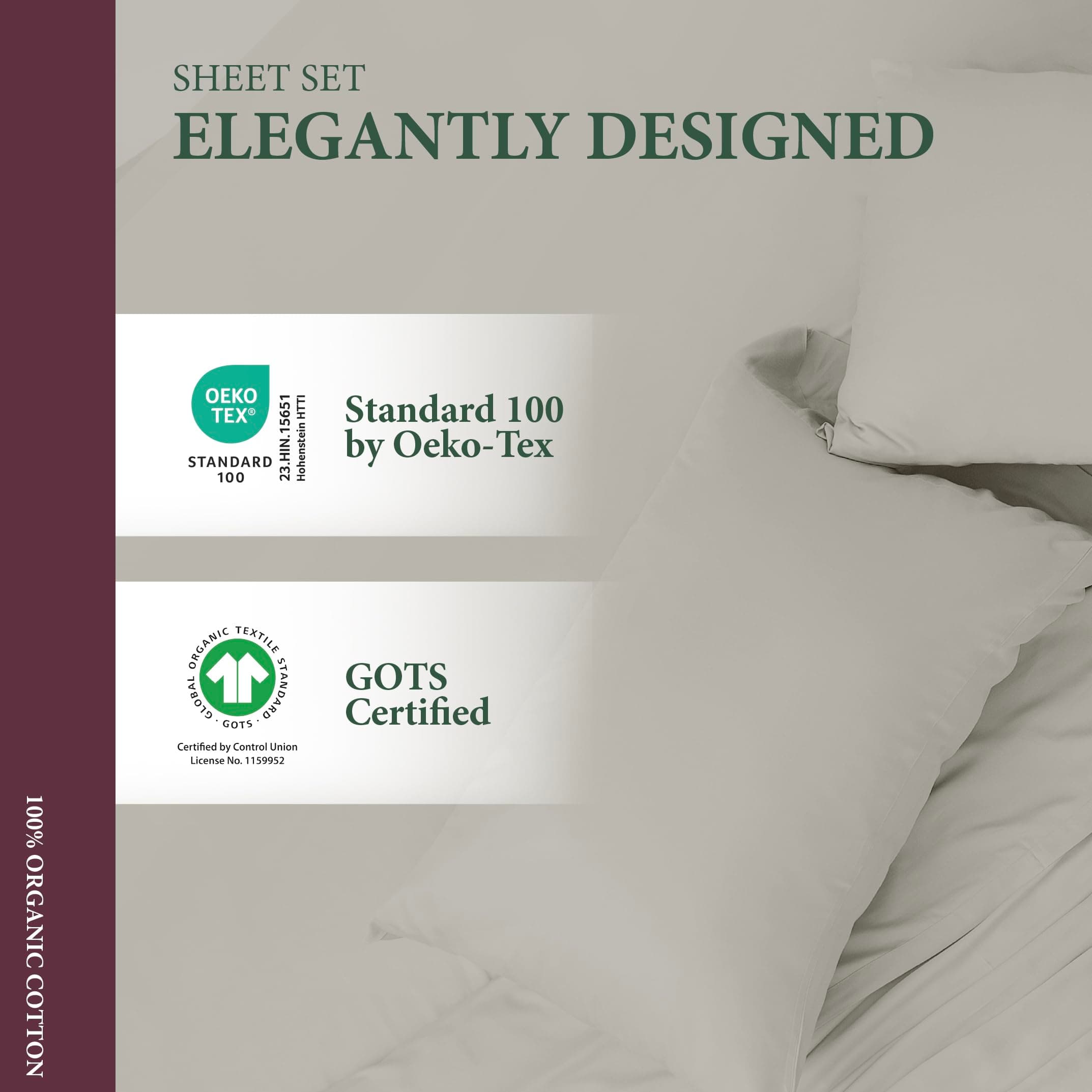 Ashton Sheets 100 Organic Cotton Sheets California King Size - Organic Cotton - Thumbnail 5