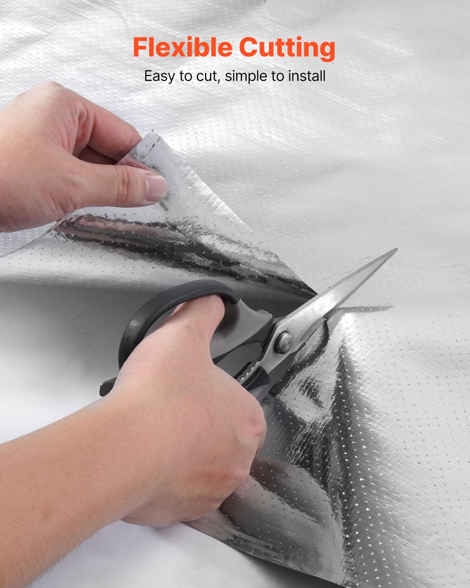 Vevor Double Reflective Insulation Roll Perforated Woven Fabric Radiant Barrier - Thumbnail 5