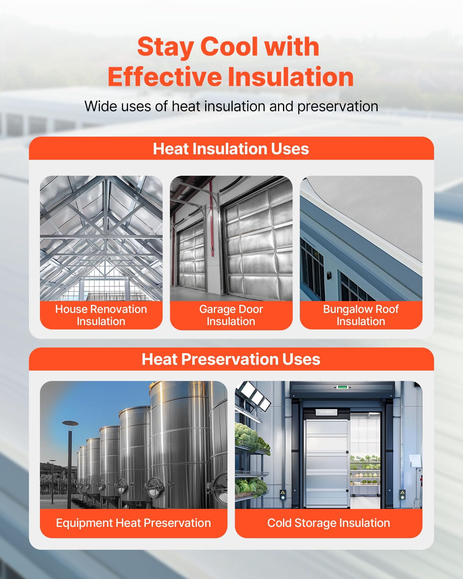 Vevor Double Reflective Insulation Roll Perforated Woven Fabric Radiant Barrier - Thumbnail 6