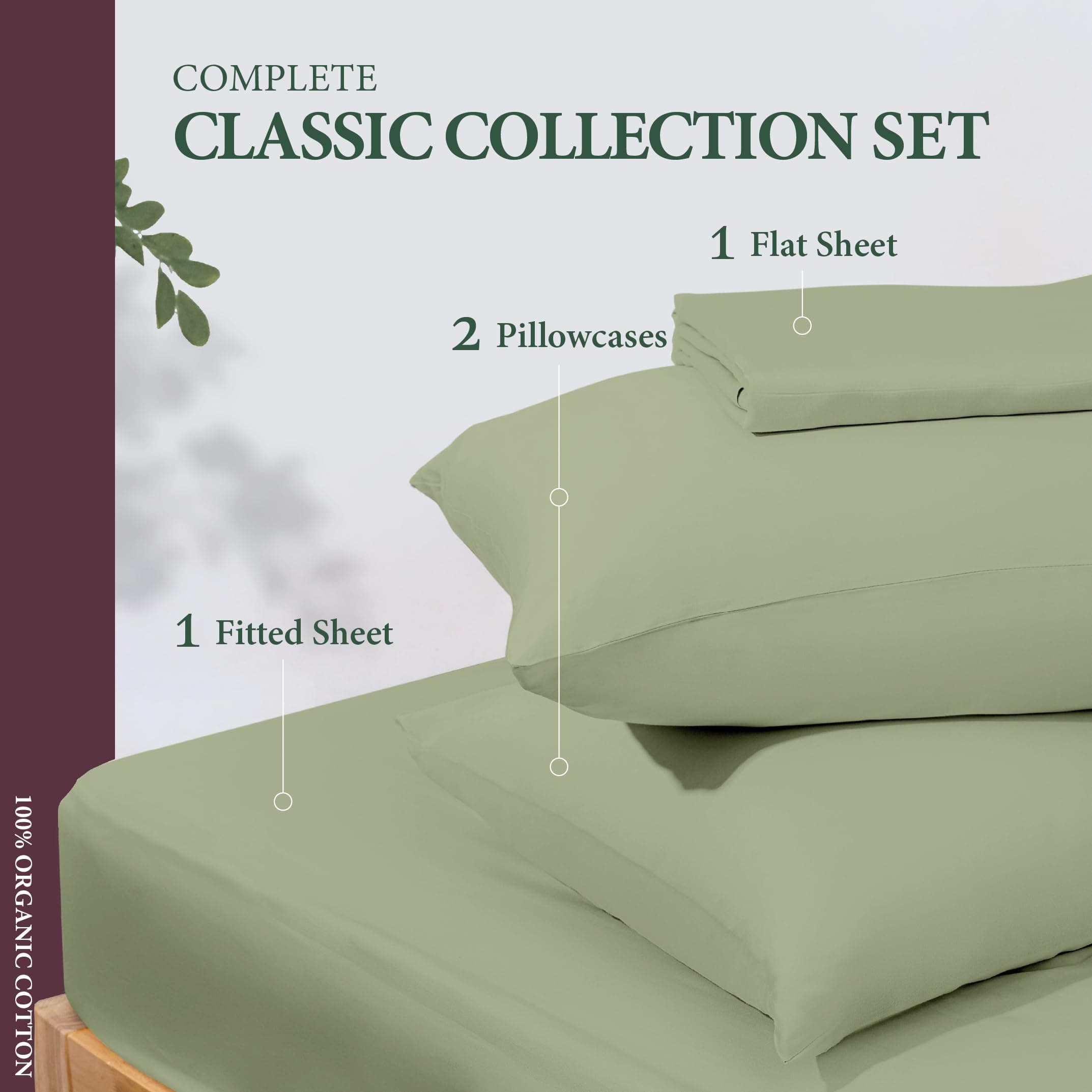 Ashton Sheets 100 Organic Cotton Sheets California King Size - Organic Cotton - Thumbnail 3