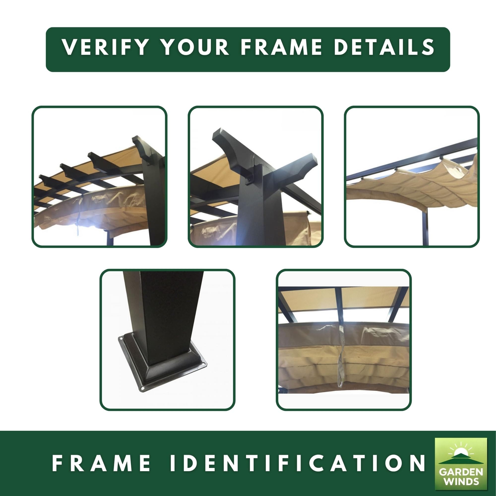 Garden Winds Reinforced Replacement Canopy Top Cover Compatible The Gfm00469A - Thumbnail 6