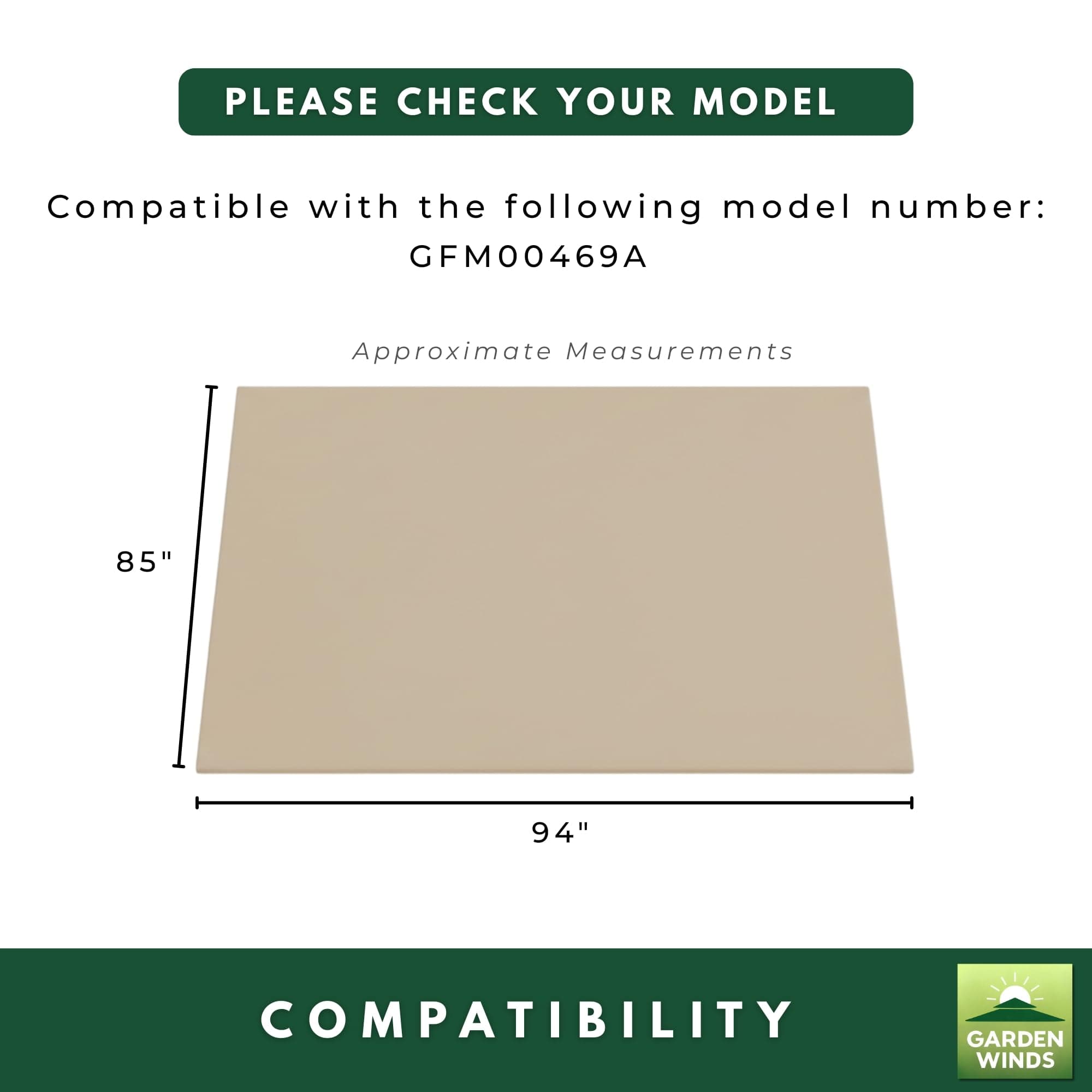 Garden Winds Reinforced Replacement Canopy Top Cover Compatible The Gfm00469A - Thumbnail 5