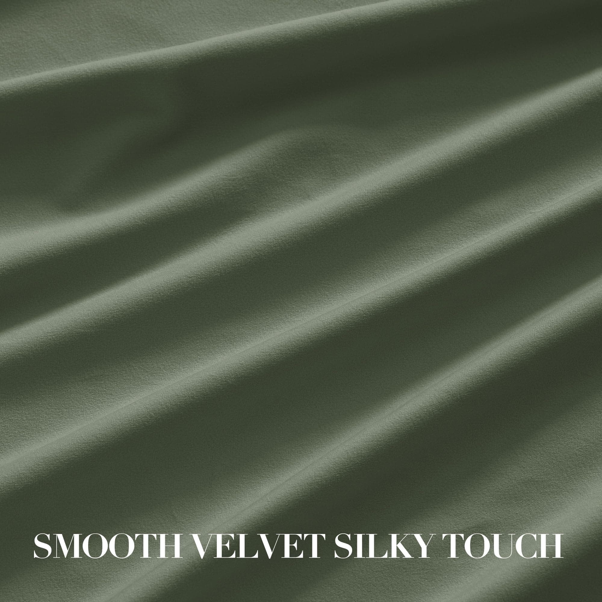 Nicetown Sage Green Velvet Curtains Drapes 108 Inch Long - Half Blackout - Thumbnail 6