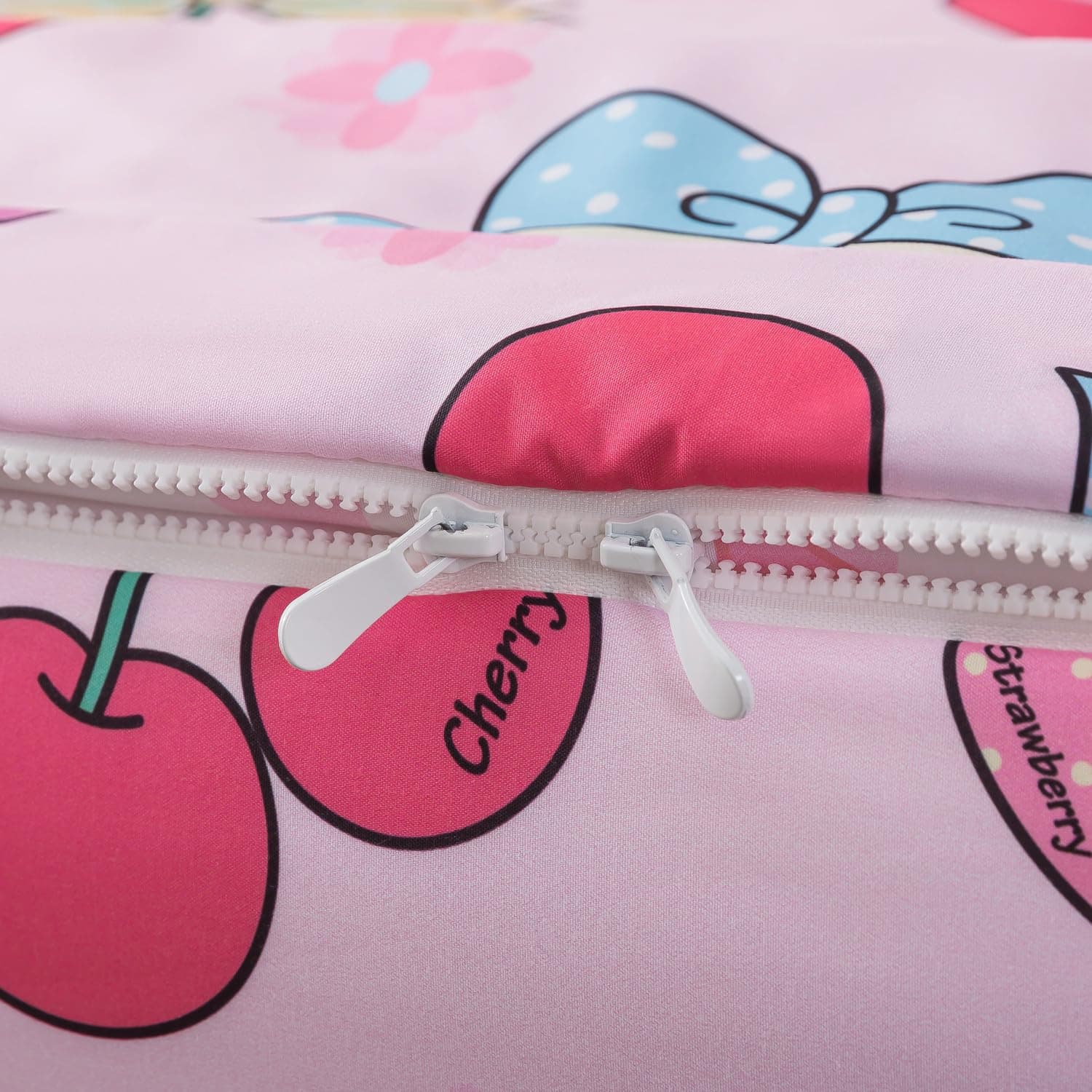 Qjmiaofang Zipper Bedding Twin Girls Cherry Bedding For Kids Zip Up Comforter - Thumbnail 9