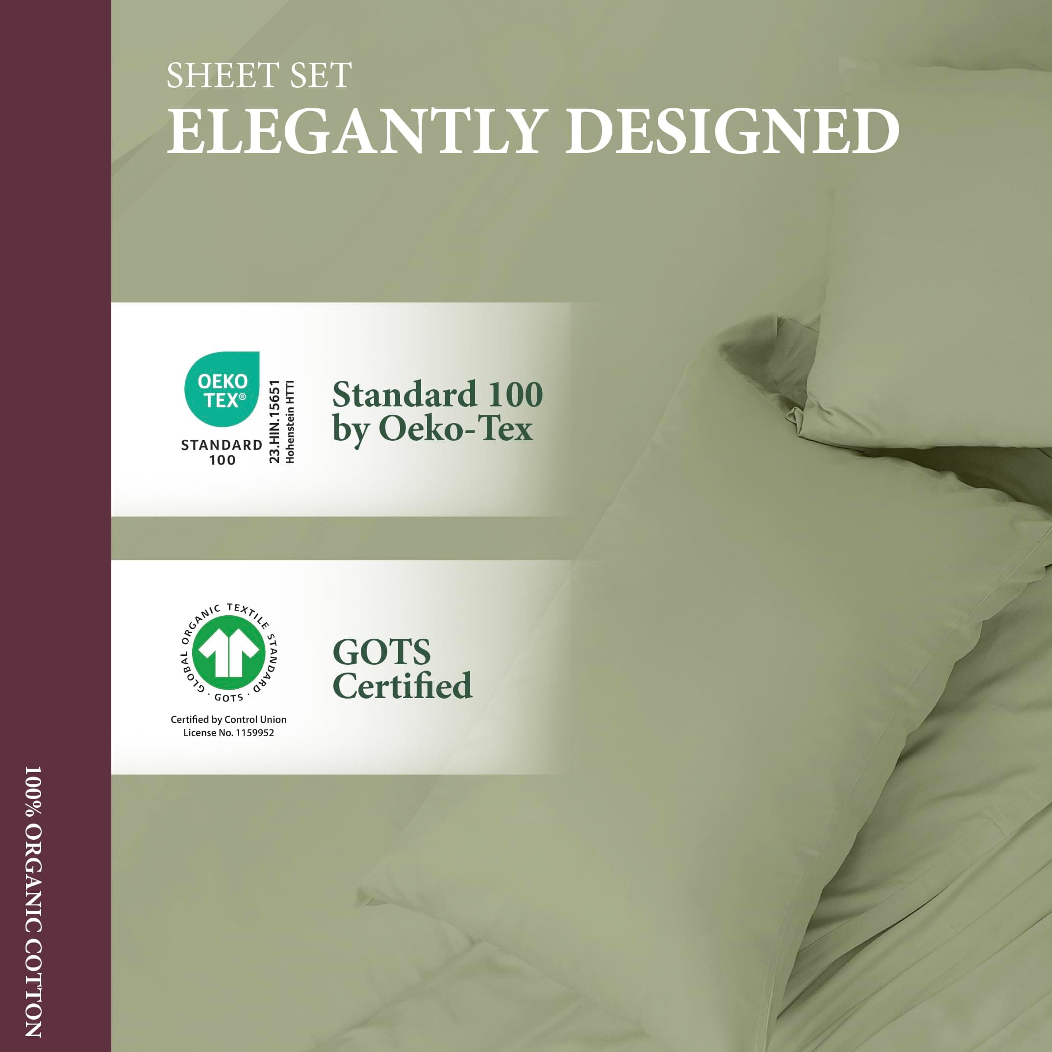 Ashton Sheets 100 Organic Cotton Sheets California King Size - Organic Cotton - Thumbnail 5