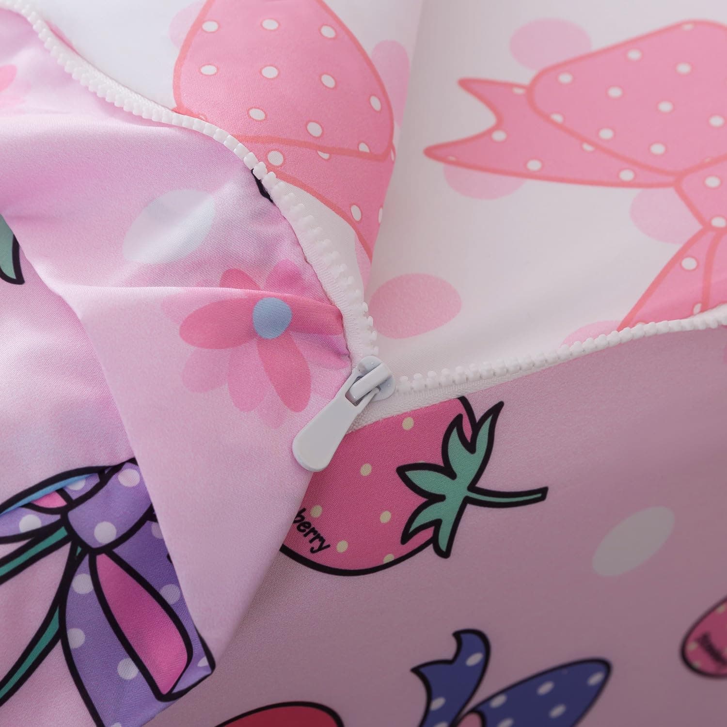 Qjmiaofang Zipper Bedding Twin Girls Cherry Bedding For Kids Zip Up Comforter - Thumbnail 7