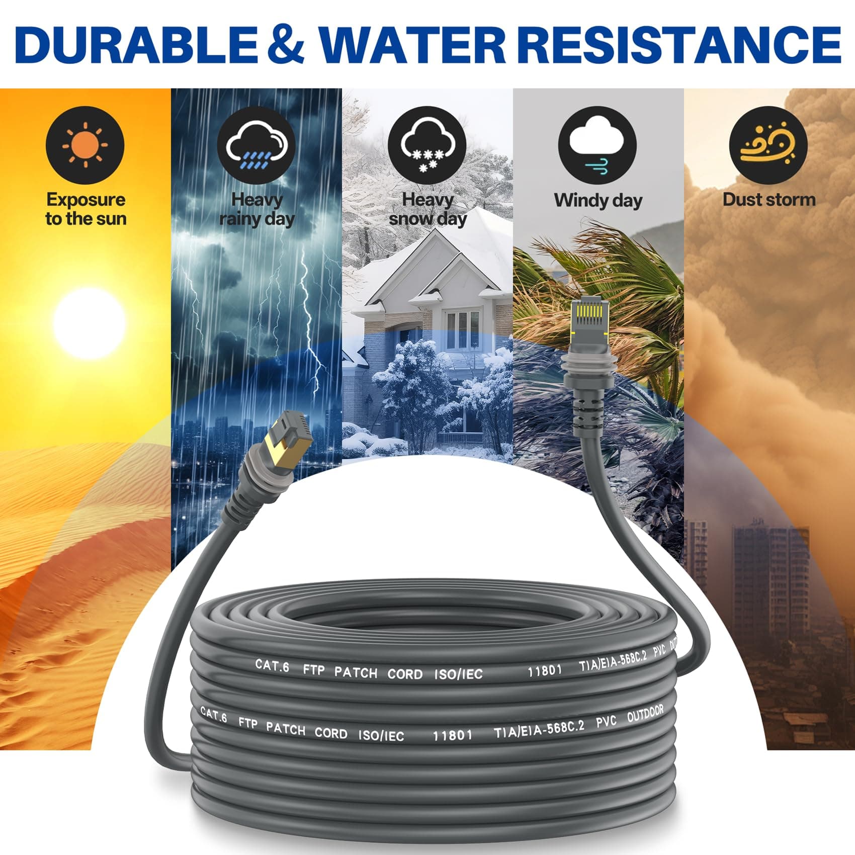 Lekvkm Starlink Gen 3 Cable 250 Ft Waterproof Replacement Cable For Starlink - Thumbnail 6