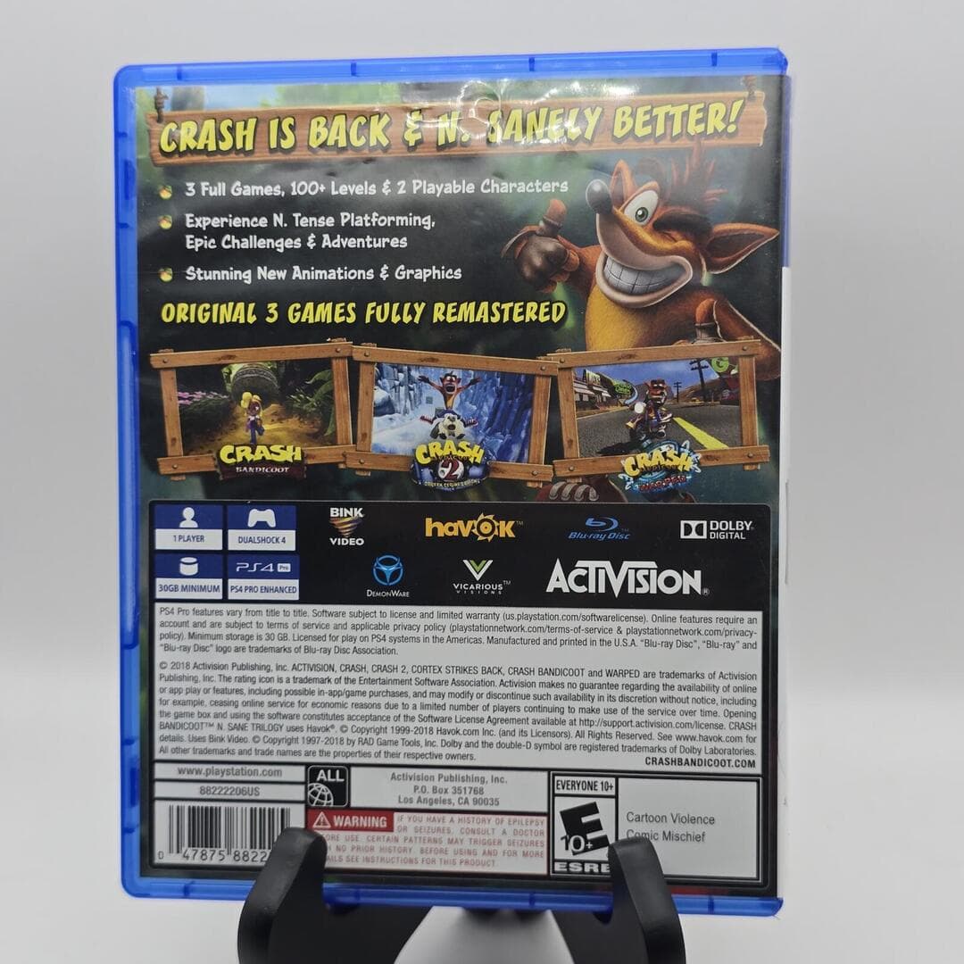 Crash Bandicoot N. Sane Trilogy | PS4 PlayStation 4 - 2017 | Tested [CIB] - Thumbnail 5