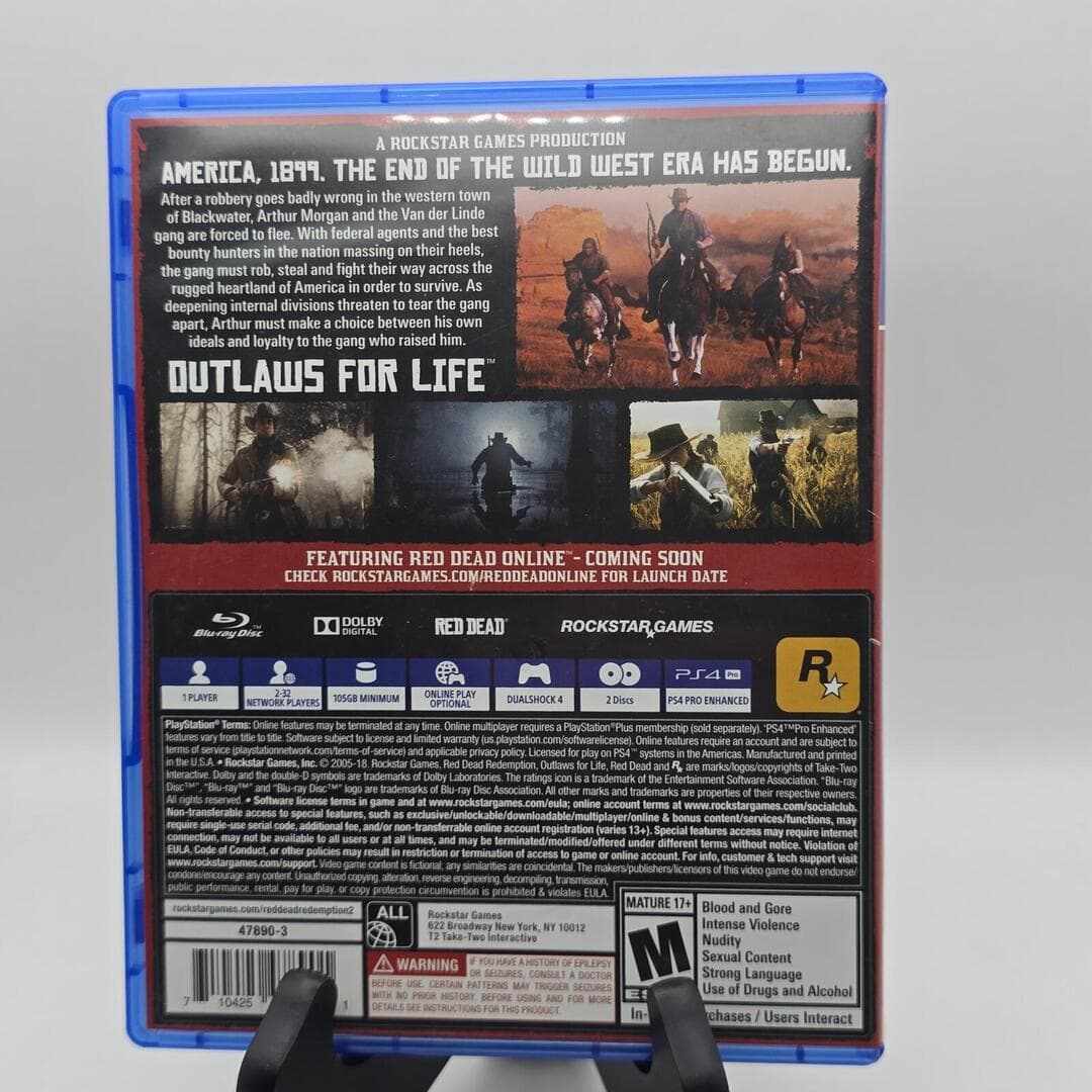 Red Dead Redemption 2 | PS4 PlayStation 4 - 2018 | Tested [CIB w/MAP] - Thumbnail 7
