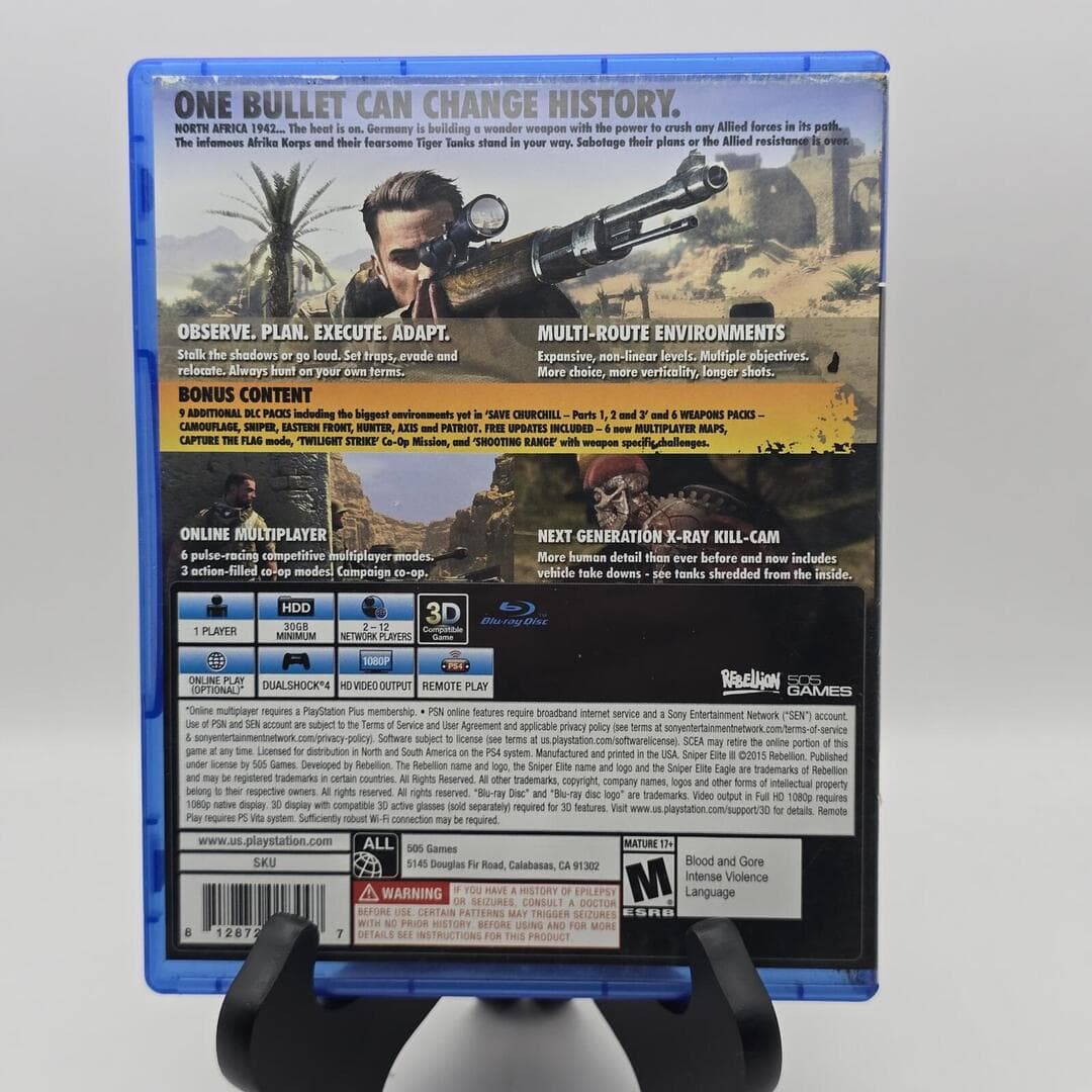 Sniper Elite III [Ultimate Edition] | PS4 PlayStation 4 - 2015 | Tested [CIB] - Thumbnail 4