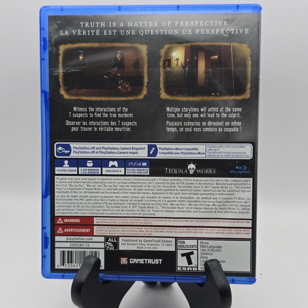 Invisible Hours VR | PS4 PlayStation 4 PSVR - 2018 | Tested [CIB] - Thumbnail 6