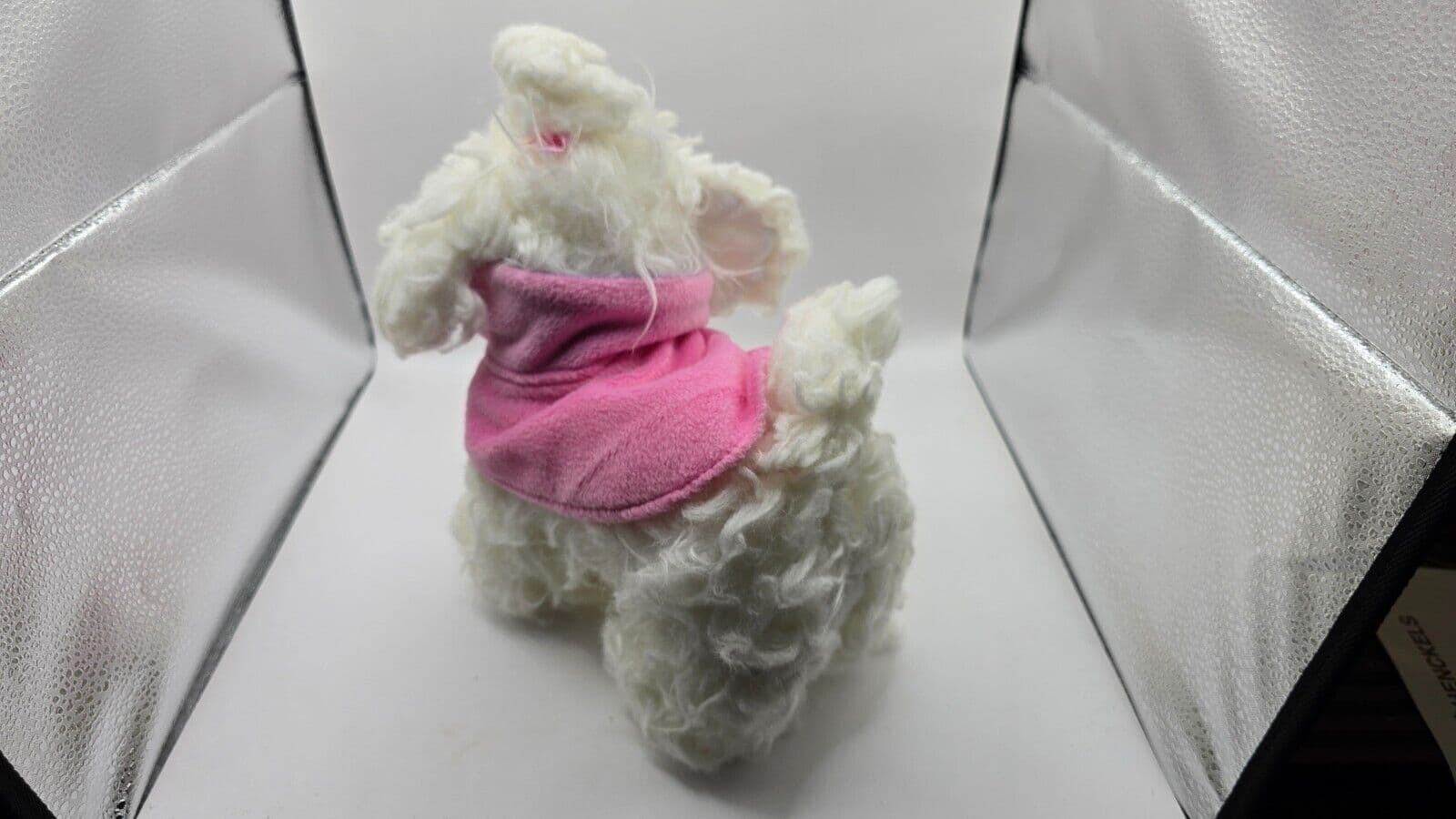 Pucci Pups by Battat Pink Bow and Sweater, Glam Bag with Maltese Pup – Plush - Thumbnail 7