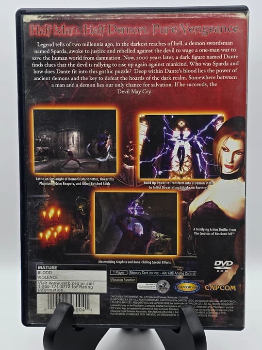 Sony PlayStation 2 (PS2) - Devil May Cry - (Box, No Manual) - TESTED - Thumbnail 2