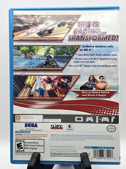Nintendo Wii U - Sonic & All Stars Racing Transformed- (CIB) - TESTED - Thumbnail 2