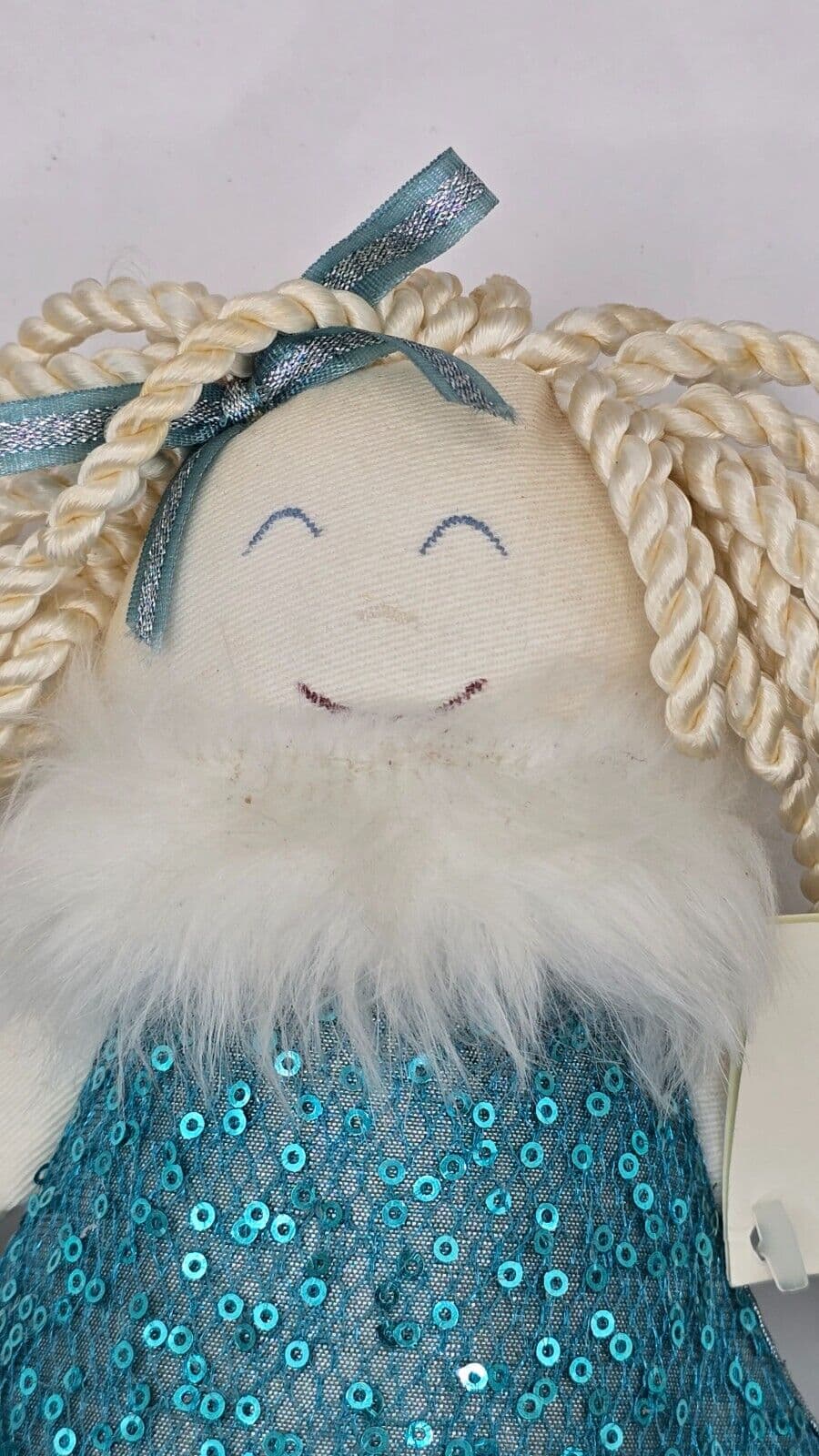 Woof & Poof 2012 Doll Turquoise Dress With Golden Hair And Bow w/Tag - Thumbnail 3