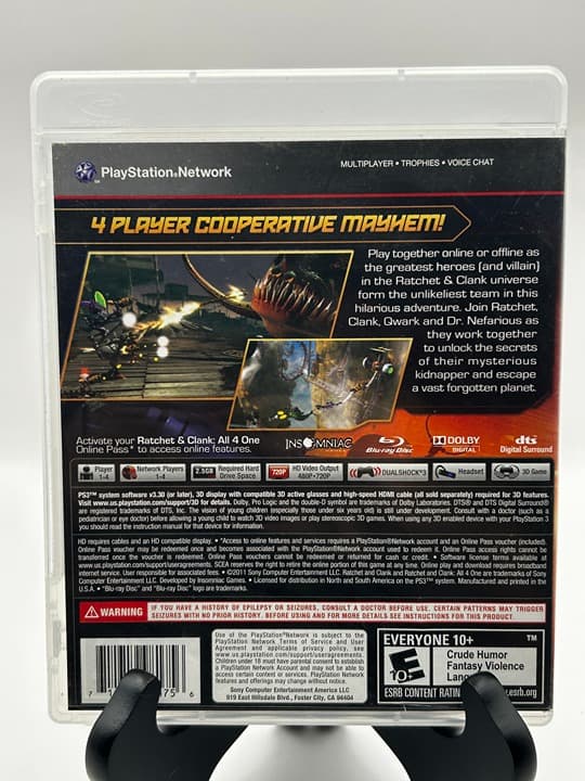 Sony PlayStation 3 (PS3) - Ratchet & Clank: All 4 One - (Box, No Manual) TESTED - Thumbnail 2