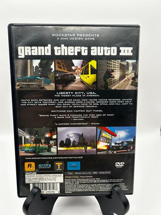 PlayStation 2 (PS2) - GTA 3 Grand Theft Auto III - (Box, No Map, No Manual) - Thumbnail 2
