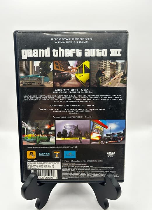 Sony PlayStation 2 (PS2) - Grand Theft Auto III - (CIB with Poster) - TESTED - Thumbnail 2