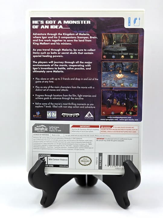 Nintendo Wii - IGOR: The Game - (CIB) - TESTED - Thumbnail 3
