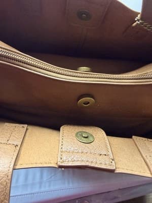 Brown Large Tote Shoulder Bag w/ Tassel Detachable Strap Zip Magnetic Closure - Thumbnail 7