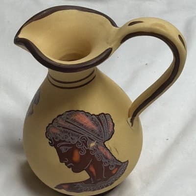 Manousakis Keramik Handmade Hand Painted Greek Mythology Ceramic Pitcher - Thumbnail 2