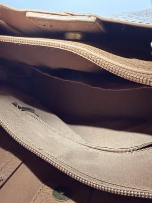Brown Large Tote Shoulder Bag w/ Tassel Detachable Strap Zip Magnetic Closure - Thumbnail 12