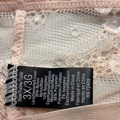 René Rofé Lingerie Women's Bikini Panties 3X Pink Floral Lace 2-Pack MPN - Thumbnail 4