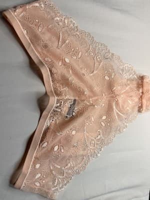 René Rofé Women's Bikini Panties 1X Pink Floral Lace Sheer Stretch 1-Pack - Thumbnail 2