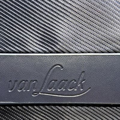 Van Laack Navy Blue Solid Pouch Wristlet Clutch Zip Closure Front Logo Plate - Thumbnail 2