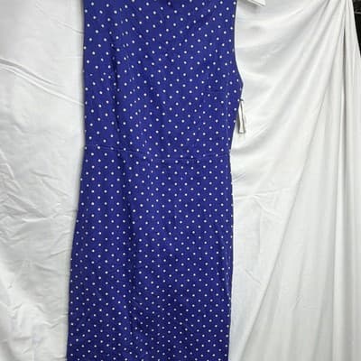Old Navy Women's Blue/White Polka Dot Sheath Sleeveless Dress XS - Thumbnail 3